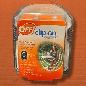 OFF Clip On Mosquito Repellent Fan Starter Kit Fan Circulated w Refill NWT New